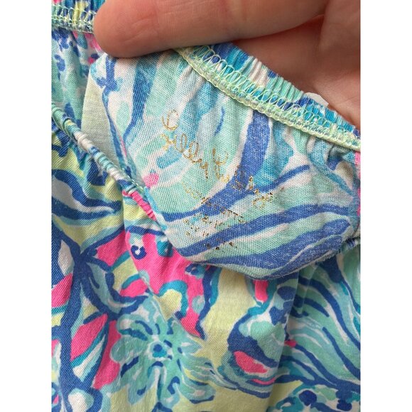 Lilly Pulitzer Jaci Beach Cold Shoulder Womens Small S Off-Shoulder Top Multicol - Picture 4 of 4